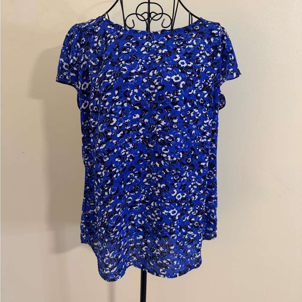 Philosophy Floral Short Sleeve Blouse Size Medium